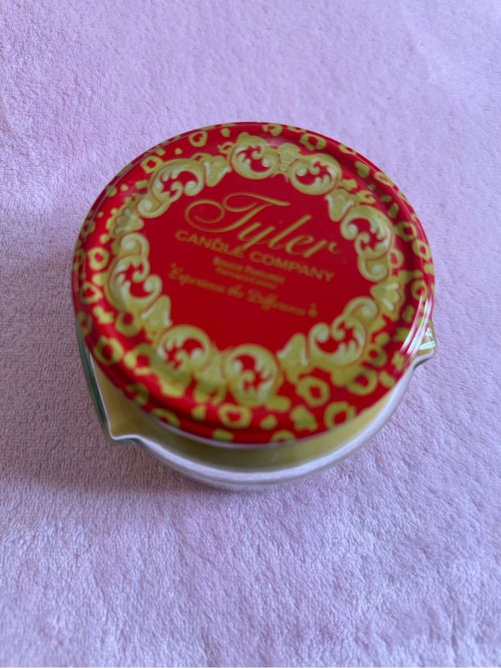Red & Gold Decorative Jar Candle